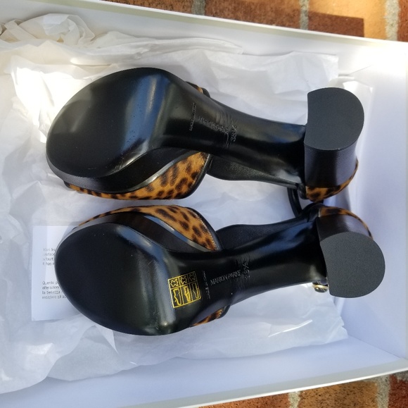 Marion Parke 'Annie' Leopard Ankle Strap Platforms - Picture 8 of 9